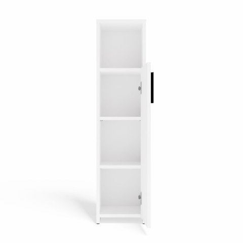 SZAFKA ŁAZIENKOWA ALVO REGAŁ SŁUPEK DRZWI 4 PÓŁKI BIAŁY MAT