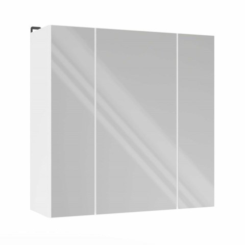 WISZĄCA SZAFKA ŁAZIENKOWA POLA NAD UMYWALKĘ 3 LUSTRA 3 DRZWI BIAŁY MAT