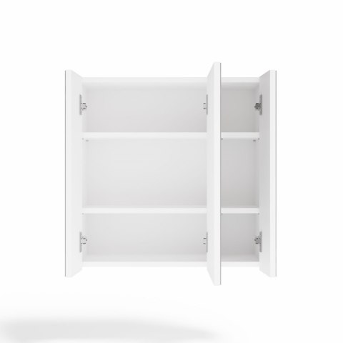 WISZĄCA SZAFKA ŁAZIENKOWA POLA NAD UMYWALKĘ 3 LUSTRA 3 DRZWI BIAŁY MAT