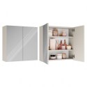 WISZĄCA SZAFKA ŁAZIENKOWA POLA NAD UMYWALKĘ 2 DRZWI 2 LUSTRA KOLOR KASZMIR