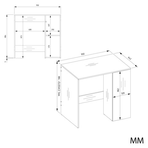 SZAFKA ŁAZIENKOWA NA PRALKĘ POLA Z DRZWIAMI 2 PÓŁKI BIAŁY MAT