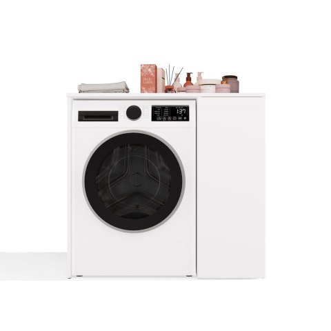 SZAFKA ŁAZIENKOWA NA PRALKĘ POLA Z DRZWIAMI 2 PÓŁKI BIAŁY MAT