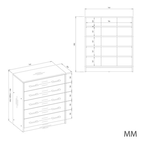 NOWOCZESNA KOMFORTOWA SZAFKA NA OBUWIE ALEX ANTRACYT / DĄB ARTISAN