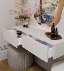 ELEGANCKA TOALETKA WISZĄCA MIKA 110 CM 2 SZUFLADY DO SYPIALNI KOLOR KASZMIR