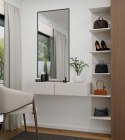 ELEGANCKA TOALETKA WISZĄCA MIKA 110 CM 2 SZUFLADY DO SYPIALNI KOLOR KASZMIR