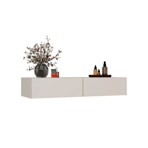 ELEGANCKA TOALETKA WISZĄCA MIKA 110 CM 2 SZUFLADY DO SYPIALNI KOLOR KASZMIR ELEGANCKA TOALETKA WISZĄCA MIKA 110 CM 2 SZUFLADY DO SYPIALNI KOLOR KASZMIR