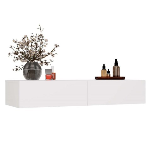 ELEGANCKA TOALETKA WISZĄCA MIKA 110 CM 2 SZUFLADY DO SYPIALNI BIAŁY MAT ELEGANCKA TOALETKA WISZĄCA MIKA 110 CM 2 SZUFLADY DO SYPIALNI BIAŁY MAT
