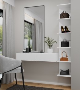 ELEGANCKA TOALETKA WISZĄCA MIKA 110 CM 2 SZUFLADY DO SYPIALNI BIAŁY MAT