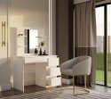 NOWOCZESNA TOALETKA MARINA LUSTRO MIJAS 4 PÓŁKI 4 SZUFLADY BIAŁY MAT
