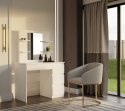 NOWOCZESNA TOALETKA MARINA LUSTRO MIJAS 4 PÓŁKI 4 SZUFLADY BIAŁY MAT