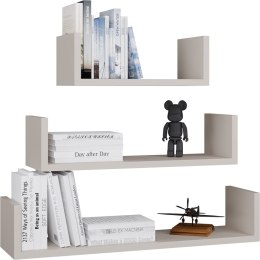 KOMPLET 3 PÓŁEK ŚCIENNYCH WISZĄCYCH MOBI KOLOR: KASZMIR