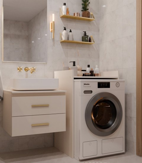 REGAŁ ŁAZIENKOWY NA PRALKĘ SZAFKA POLA KOLOR: KASZMIR