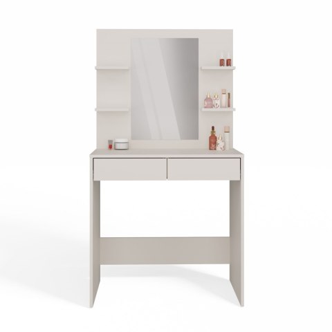 ELEGANCKA TOALETKA KOSMETYCZNA Z LUSTREM MARINA 4 PÓŁKI KOLOR: KASZMIR