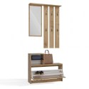 GARDEROBA VERA ZESTAW DO PRZEDPOKOJU WIESZAK Z LUSTREM + SZAFKA NA OBUWIE DĄB ARTISAN