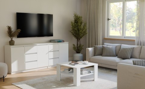 KOMODA COSTA 3 DRZWI 6 SZUFLAD BIAŁY MAT