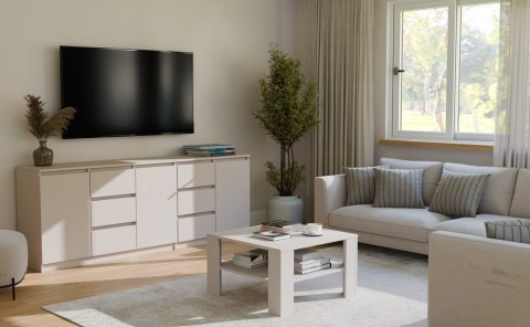 NOWOCZESNA KOMODA COSTA 200CM 6 SZUFLAD 3 DRZWI KOLO KASZMIR