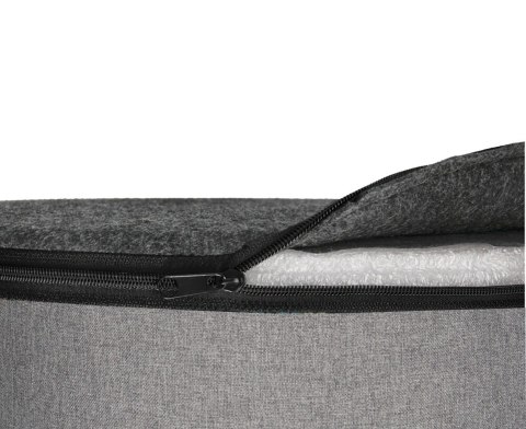 Pufa dekoracyjna, Bertoni, nadruk Beczka - okrągła pufa do salonu, przedpokoju, walec 40cm, elegancka, zamek błyskawiczny, możli