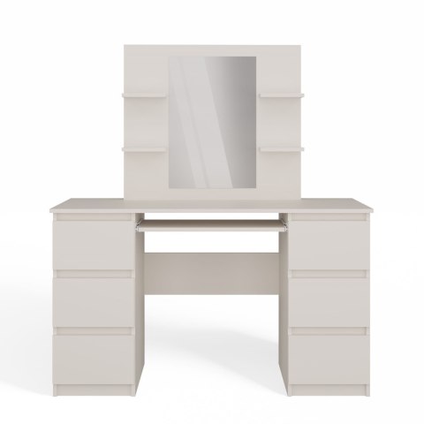 ELEGANCKA TOALETKA KOSMETYCZNA MARINA Z LUSTREM 4 PÓŁKI KOLOR KASZMIR