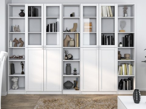 KLASYCZNA WITRYNA PAFOS W40 DO BIURA POKOJU SALONU BIAŁY MAT