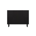 KOMODA KAMA Z RYFLOWANYMI FRONTAMI 2 DRZWI ARTISAN CZARNY