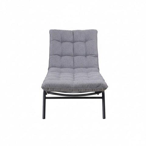 LEŻAK OGRODOWY VIBE PODUSZKA REGULACJA STALOWY STELAŻ CZARNO SZARY