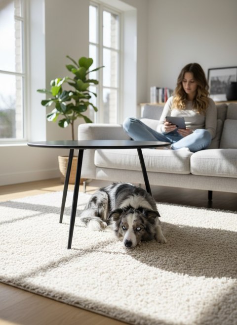 STOLIK KAWOWY OGRODOWY VIBE 60CM STALOWY 3 NOGI SZARY