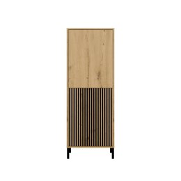 STYLOWA WITRYNA KAMARO 2 DRZWI LAMELE RYFLOWANY FRONT DĄB ARTISAM