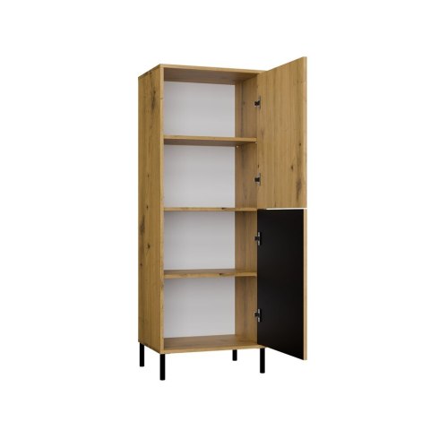 STYLOWA WITRYNA KAMARO 2 DRZWI LAMELE RYFLOWANY FRONT DĄB ARTISAM