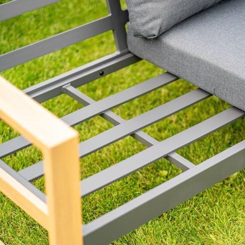 ZESTAW MEBLI JADALNIANYCH DUISBURG 2 FOTELE SOFA STOLIK NA TARAS DO OGRODU