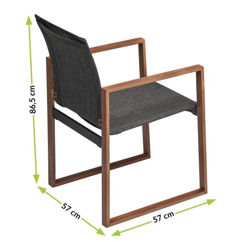 DUŻY ZESTAW MEBLI JADALNIANYCH DUISBURG 8 FOTELI NA TARAS DO OGRODU 8 OSÓB