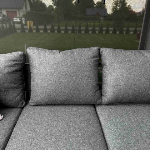 ZESTAW MEBLI OGRODOWYCH JADALNIANYCH TEXAS NAROŻNY 6 OSÓB SOFA STÓŁ ŁAWKA