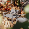 ZESTAW MEBLI OGRODOWYCH TEXAS SOFA 2 FOTELE STOLIK KAWOWY SZARY