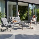 ZESTAW MEBLI OGRODOWYCH VIBE 2 FOTELE SOFA STOLIK KAWOWY SZARY