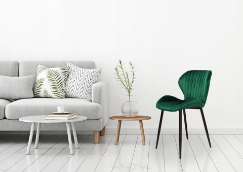 Krzesło welurowe DALLAS VELVET ciemnozielone Krzesło welurowe DALLAS VELVET ciemnozielone