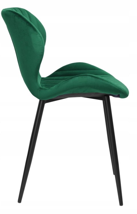 Krzesło welurowe DALLAS VELVET ciemnozielone Krzesło welurowe DALLAS VELVET ciemnozielone