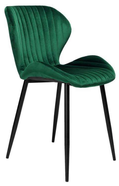 Krzesło welurowe DALLAS VELVET ciemnozielone Krzesło welurowe DALLAS VELVET ciemnozielone