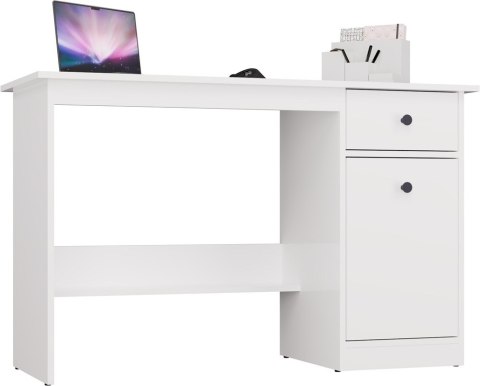 BIURKO KOMPUTEROWE CHESTER Z SZAFKĄ I SZUFLADĄ BIAŁY MAT