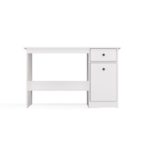 BIURKO KOMPUTEROWE CHESTER Z SZAFKĄ I SZUFLADĄ BIAŁY MAT