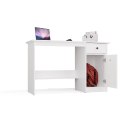 BIURKO KOMPUTEROWE CHESTER Z SZAFKĄ I SZUFLADĄ BIAŁY MAT
