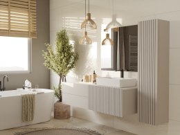 WISZĄCA SZAFKA POD UMYWALKĘ TIGO 2 SZUFLADY RYFLOWANY FRONT KOLOR: KASZMIR