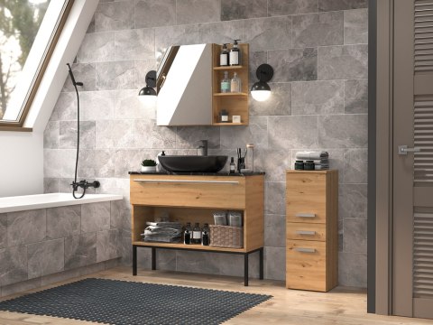 SZAFKA ŁAZIENKOWA NEL V REGAŁ SŁUPEK POJEDYNCZY DĄB ARTISAN