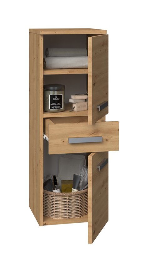 SZAFKA ŁAZIENKOWA NEL V REGAŁ SŁUPEK POJEDYNCZY DĄB ARTISAN