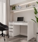 FUNKCJONALNE NOWOCZESNE BIURKO ARTO 120 CM 5 SZUFLAD BIAŁY MAT