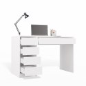 FUNKCJONALNE NOWOCZESNE BIURKO ARTO 120 CM 5 SZUFLAD BIAŁY MAT
