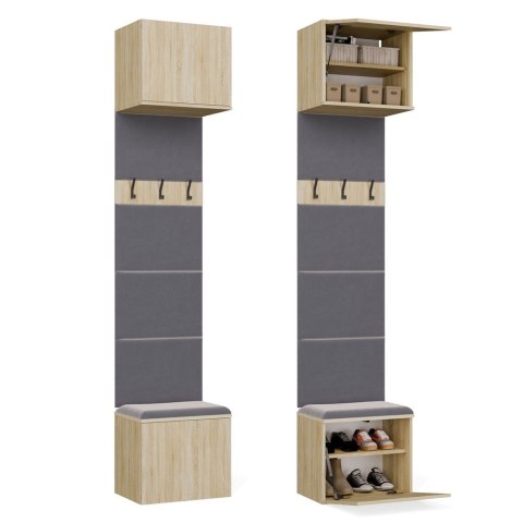 WIESZAK Z SIEDZISKIEM GARDEROBA HAGA DO PRZEDPOKOJU DĄB SONOMA