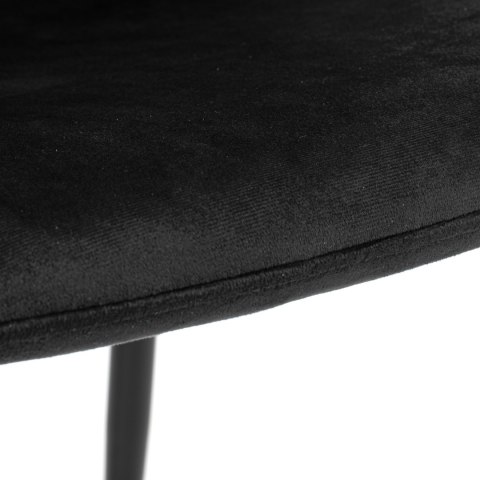 Krzesło welurowe Orlando Velvet czarne