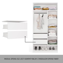MODUŁ SZUFLAD OPENO DO GARDEROBY 2 SZUFLADY BIAŁY MAT