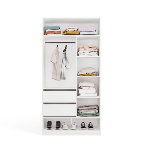 MODUŁ SZUFLAD OPENO DO GARDEROBY 2 SZUFLADY BIAŁY MAT