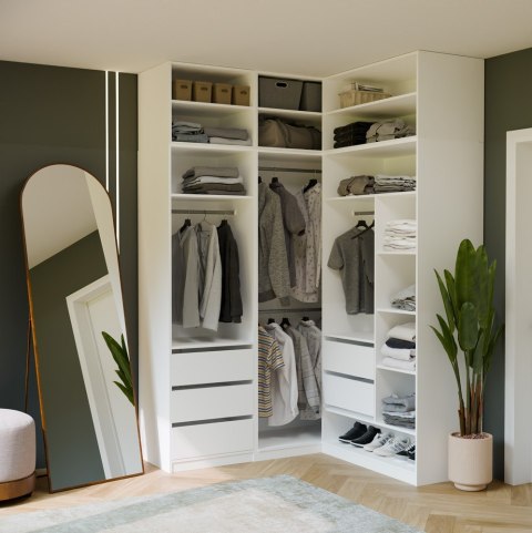 NADSTAWKA OPENO 60CM MODUŁOWA PÓŁKA DO GARDEROBY SYPIALNI BIAŁY MAT