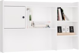 NADSTAWKA DO BIURKA 120CM DRZWI PÓŁKI BIAŁY MAT